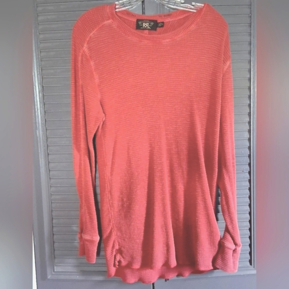 RRL RALPH LAUREN WAFFLE KNIT 100% COTTON PULLOVER  XL EUC